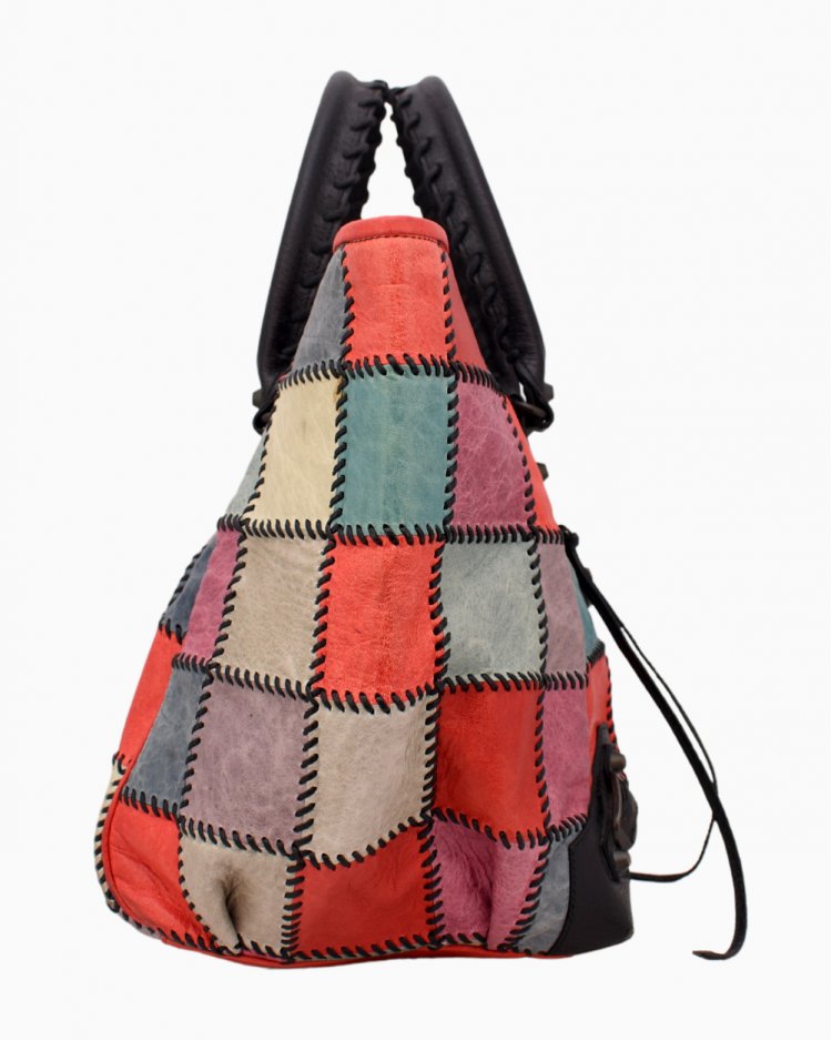Bolsa Balenciaga Motocross Patchwork Colorida